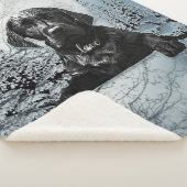 Black Labrador Retriever puppy T-Shirt Throw Pil (3/4)