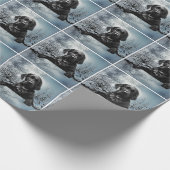 Black Labrador Retriever puppy T-Shirt Throw Pil Cadeaupapier (Hoek)