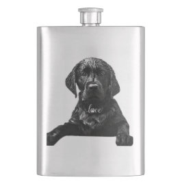 Black Labrador Retriever puppy T-Shirt Throw Pil Flacon