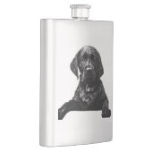 Black Labrador Retriever puppy T-Shirt Throw Pil Flacon (Rechts)