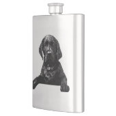 Black Labrador Retriever puppy T-Shirt Throw Pil Flacon (Links)