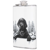 Black Labrador Retriever puppy T-Shirt Throw Pil Heupfles (Links)