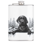 Black Labrador Retriever puppy T-Shirt Throw Pil Heupfles (Voorkant)