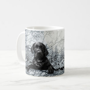 Black Labrador Retriever puppy T-Shirt Throw Pil Koffiemok