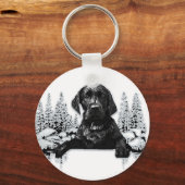 Black Labrador Retriever puppy T-Shirt Throw Pil Sleutelhanger (Voorkant)