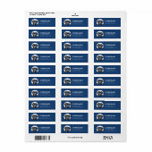 Black Labrador Retriever Return Address Labels (Full Sheet)