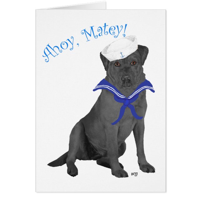 Black Labrador Retriever Sailor (Voorkant)