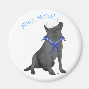 Black Labrador Retriever Sailor Magneet