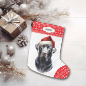 Black Labrador Retriever Santa Hat Grote Kerstsok