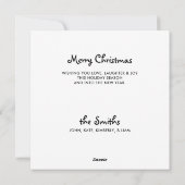 Black Labrador Retriever Schattige Vrolijk Kerstfe Feestdagenkaart (Achterkant)