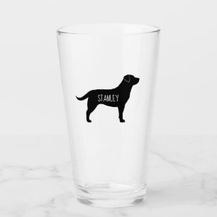 Black Labrador Retriever Silhouette Persoonlijk Glas