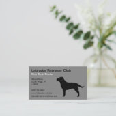 Black Labrador Retriever Silhouette Visitekaartje (Staand voorkant)