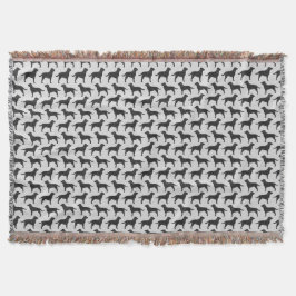 Black Labrador Retriever Silhouettes Labtern Patte Deken