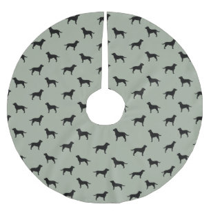 Black Labrador Retriever Silhouettes Patroon Kerstboom Rok