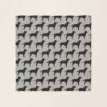 Black Labrador Retriever Silhouettes Patroon Sjaal<br><div class="desc">Black Lab Lover's Scarf</div>