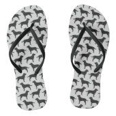 Black Labrador Retriever Silhouettes Patroon Teenslippers (Voetbed)