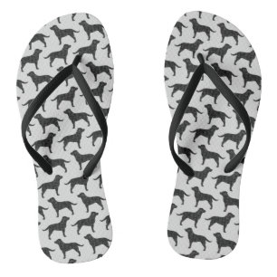 Black Labrador Retriever Silhouettes Patroon Teenslippers
