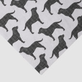 Black Labrador Retriever Silhouettes Patroon Tissuepapier (Detail)