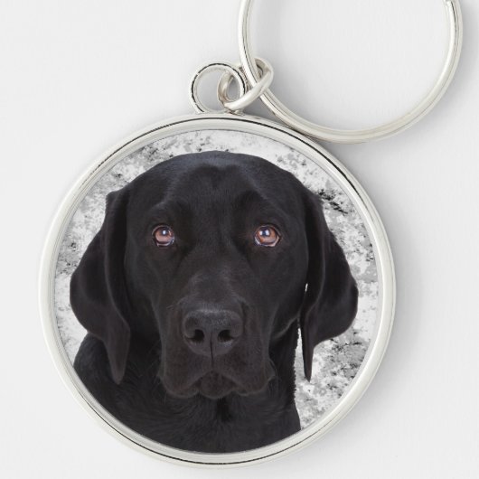 Black Labrador Retriever Sleutelhanger (Voorkant)