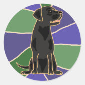 Black Labrador Retriever Sticker (Voorkant)