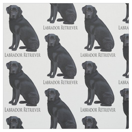 Black Labrador Retriever Stof (Swatch)