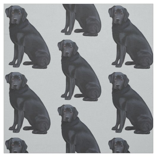 Black Labrador Retriever Stof (Swatch)