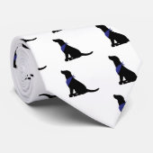 Black Labrador Retriever Stropdas (Opgerold)