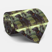 Black Labrador Retriever Stropdas (Opgerold)