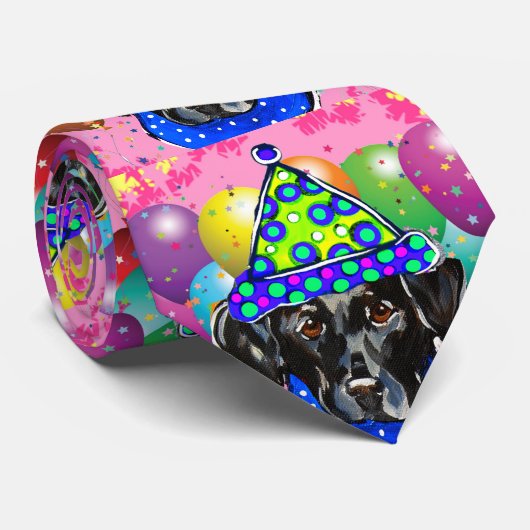 Black Labrador Retriever Stropdas (Opgerold)