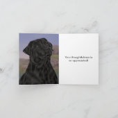 Black Labrador Retriever Thank you Bedankkaart (Binnen)
