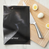 Black Labrador Retriever Theedoek (Quarter Fold)