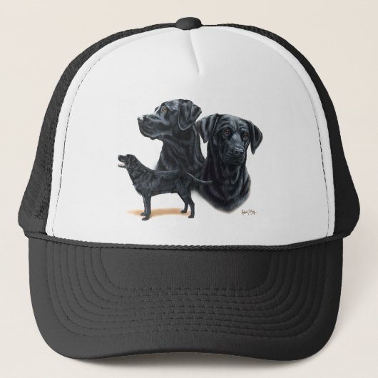 Black Labrador Retriever Trucker Pet (Voorkant)