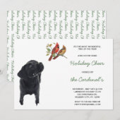 Black Labrador Retriever Vakantie Kardinaal Hond Kaart (Voorkant / Achterkant)