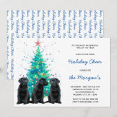 Black Labrador Retriever Vakantie Schattige Honden Kaart (Voorkant / Achterkant)