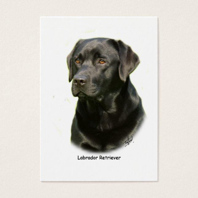 Black Labrador Retriever Visitekaartje (Voorkant)