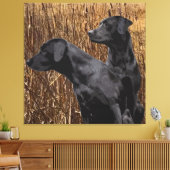 Black Labrador Retriever Wall Décor Canvas Afdruk (Insitu (Woonkamer))