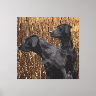 Black Labrador Retriever Wall Décor Canvas Afdruk