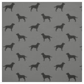 Black Labrador Retrievers Dog Silhouettes Pattern Stof (Swatch)