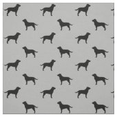 Black Labrador Retrievers Dog Silhouettes Pattern Stof (Swatch)
