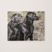 Black Labrador Retrievers Legpuzzel (Horizontaal)