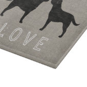 Black Labrador Retrievers met hart en liefde Snijplank (Hoek)