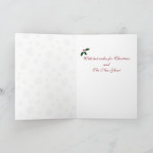 Black Labrador & Santa Hat Sneeuwvlok Kerstmis Feestdagen Kaart (Binnen)