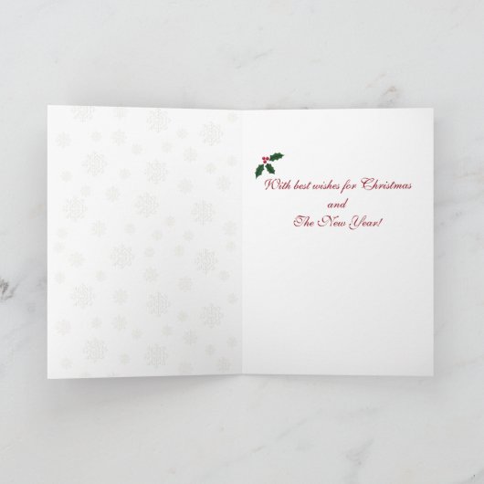 Black Labrador & Santa Hat Sneeuwvlok Kerstmis Feestdagen Kaart (Binnen)