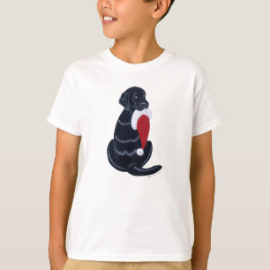 Black Labrador & Santa Hat Snowflake Kerstmis T-shirt