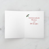 Black Labrador Santa Snow Kerstmis Feestdagen Kaart (Binnen)