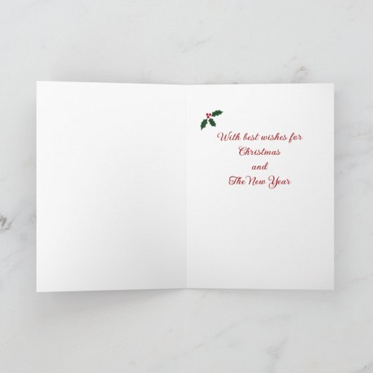 Black Labrador Santa Snow Kerstmis Feestdagen Kaart (Binnen)