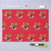 Black Labrador Silhouette kerstkledij Red Tissuepapier (Craft)