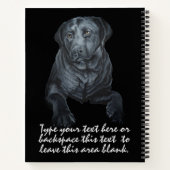 Black Labrador Sketchpad English Retriever Book Notitieboek (Achterkant)