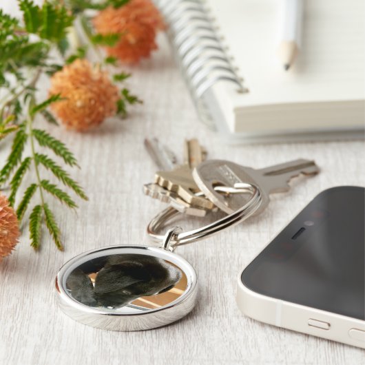 Black Labrador Sleutelhanger (Zijkant)