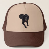 Black Labrador Smiling Trucker Pet (Voorkant)